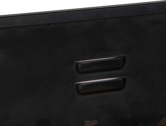 vidaXL Κρεμάστρα Τοίχου Ξύλινη 6 Θέσεων Μαύρη 90x30x11cm