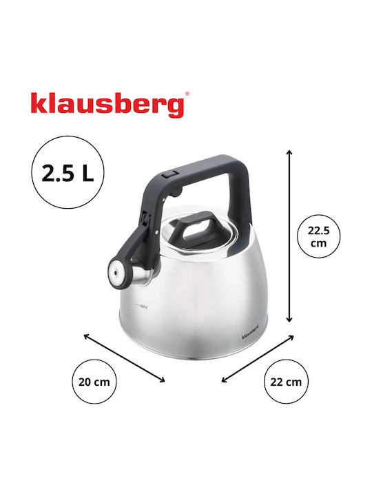 Klausberg Βραστήρας Ανοξείδωτος Γκρι 2500ml
