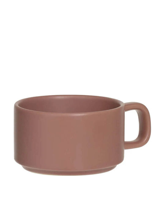 Atmosphera Nature Terra Cera Solit Ceainică Cu Cană Ceramică Portocalie 400ml