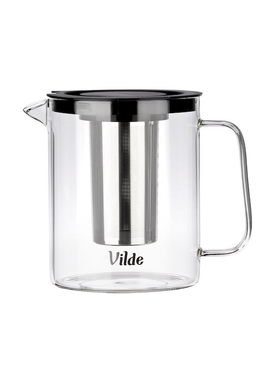 Orion Teapot with Filter Glass Black 1500ml