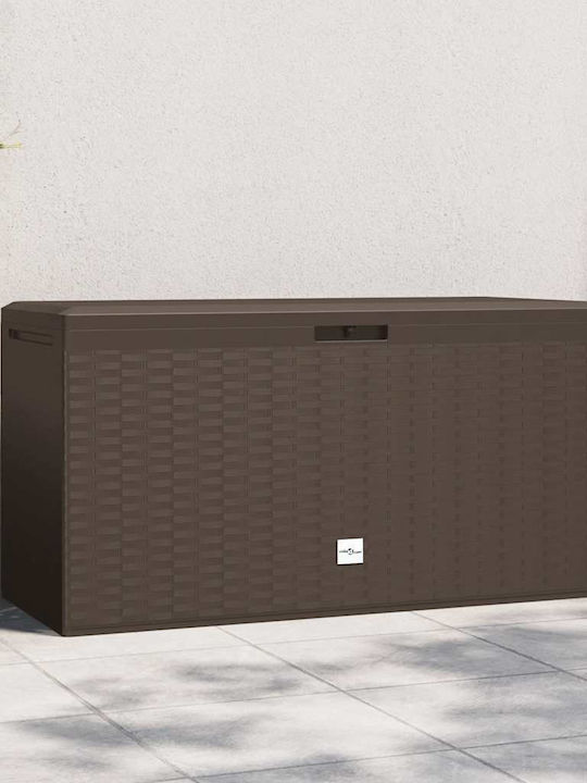 vidaXL Outdoor Storage Box 290lt Brown L114xW47xH60cm