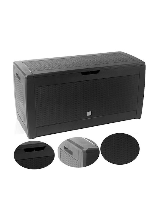 Outdoor Storage Box Rato Anthracite 310lt Gray L119xW48xH60cm