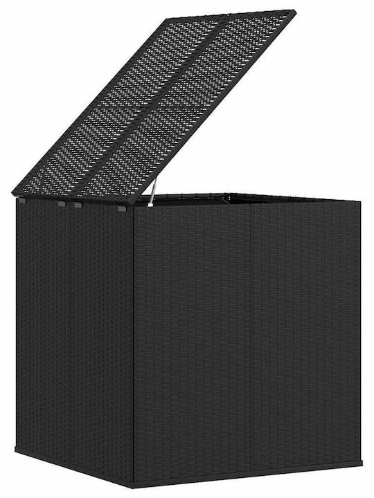 vidaXL Außenlagerbox Rattan Black L100xB97.5xH104cm