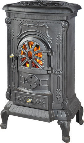Agorastos ΟΜ 100 Gusseisen Holzofen 13kW Schwarz