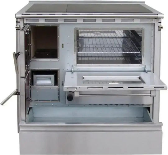 Senko SG-75 Metalic Soba pe lemne cu Cuptor 7.5kW Bordeaux