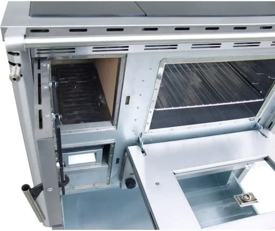 Senko SG-75 Метал Печка на дърва с Фурна 7.5кВт Бежова
