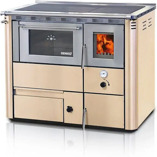 Senko C-35 Metalic Soba pe lemne Cuptor pe lemne cu Cuptor 35kW Gri