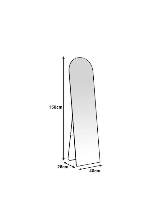 Pakketo Plaza Oglindă cu Cadru Metalic Auriu 150x40cm