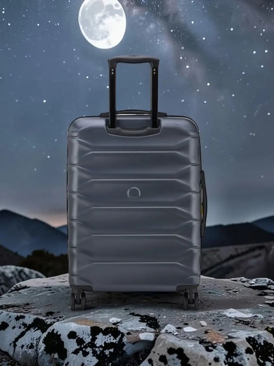Delsey Meteor Medium Hard Blue Travel Suitcase Height 68cm