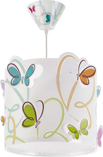 Ango Kids Plastic Single Ceiling Light E27 Butterfly White 23W 26x25cm