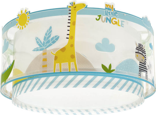 Ango My Little Jungle Single-Light Kids Ceiling Light Mount Ceiling Light 15W with E27 Base Turquoise