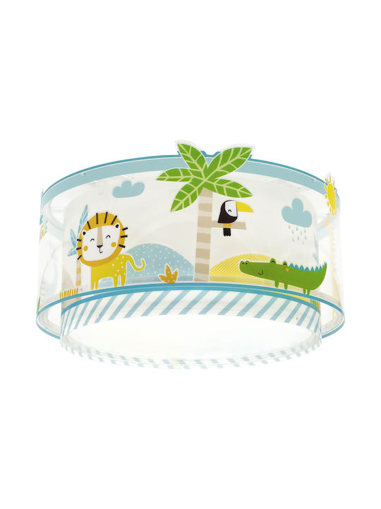 Ango My Little Jungle Einfaches Licht Kinderzimmer-Deckenleuchte mit E27-Fassung Türkis