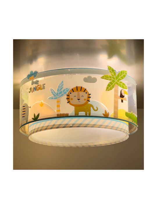 Ango My Little Jungle Einfaches Licht Kinderzimmer-Deckenleuchte 15W mit E27-Fassung Türkis