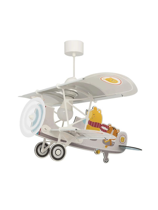 Ango Little O Singură Lumină Lumini De Tavan Pentru Copii Suspendată Din Plastic 15W Cu Soclu E27 Albastru Deschis 64x47cm