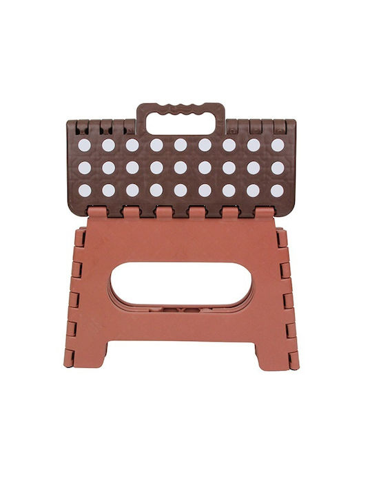 Plastic Outdoor Stool Brown 30x25x22cm E-1326