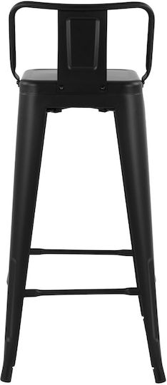 Scaun Metalic De Bar Pentru Exterior Negru Mat 43x43x95cm