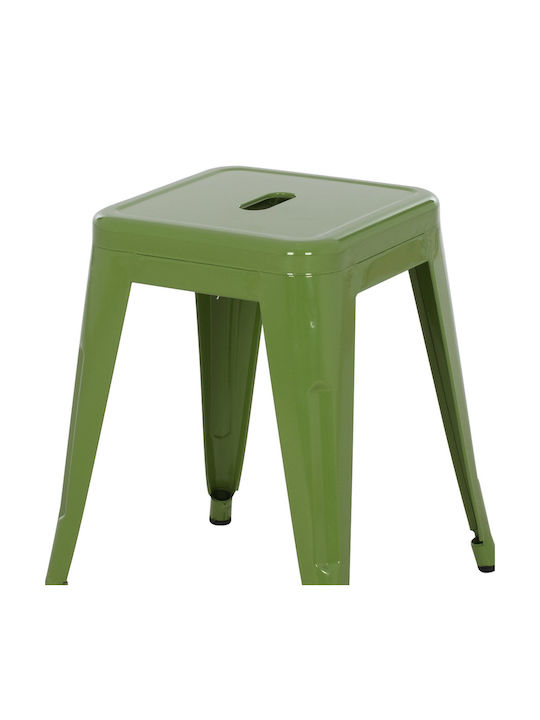 Metallisches Gartenhocker Außenbereich Light Olive Green 39x39x46cm