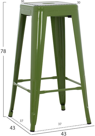 Μεταλλικό Σκαμπό Μπαρ 43x43x78cm Μεταλλικό Σκαμπό Μπαρ 43x43x78cm