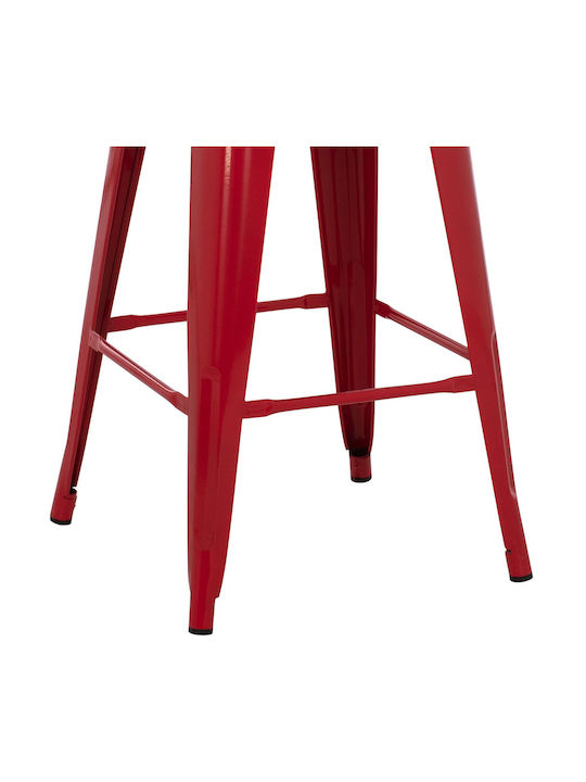 Scaun Metalic Bar De Grădină Roșu 43x43x67cm