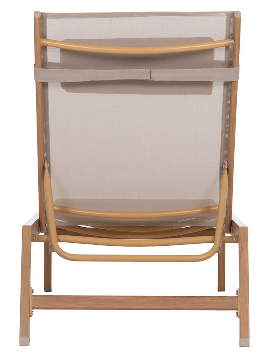 Aluminum Deckchair Rabia Rabia with Pillow White 191.5x60x31cm