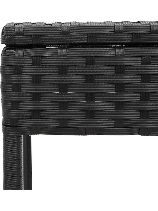 Garden Pool Deckchair Rattan with Pillow Turquoise with Table Set of 2 Pieces 200x59x26cm