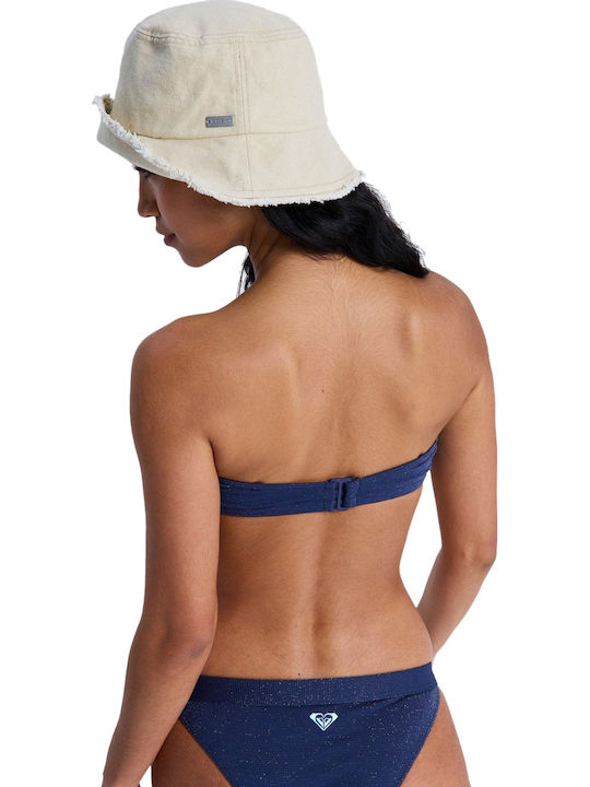 Strapless Bikini Top With Padding Blue