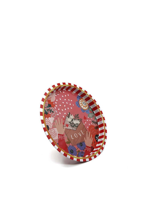 SteweHome Weihnachtlicher Metall Salve Rot 31,5cm SteweHome Weihnachtlicher Metall Salve Rot 31,5cm