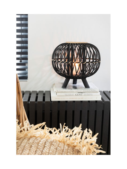 Jolipa Φαναράκι Bamboo Μαύρο 33x33x33εκ.