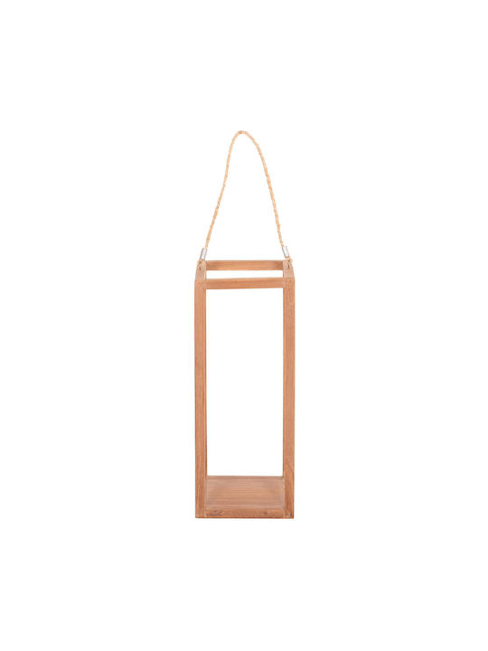 Freebox Tabletop Wooden Lantern Beige 20x20x50cm
