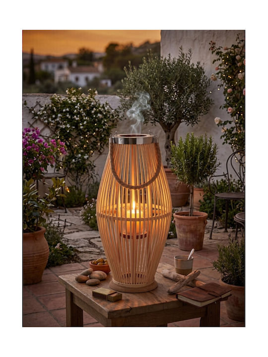 Koopman Φαναράκι Bamboo Καφέ 24x24x48εκ.