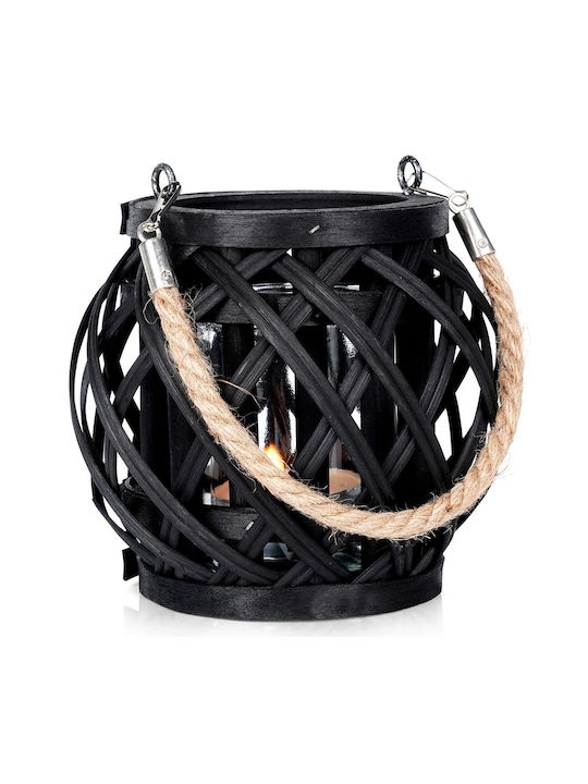 Koopman Φαναράκι Bamboo Μαύρο 14x15x15εκ.
