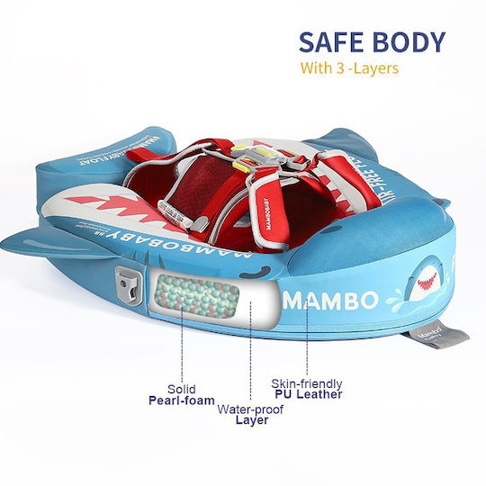 Mambobaby Σωσίβιο Swimtrainer με Διάμετρο 50εκ. και Σκίαστρο Μπλε