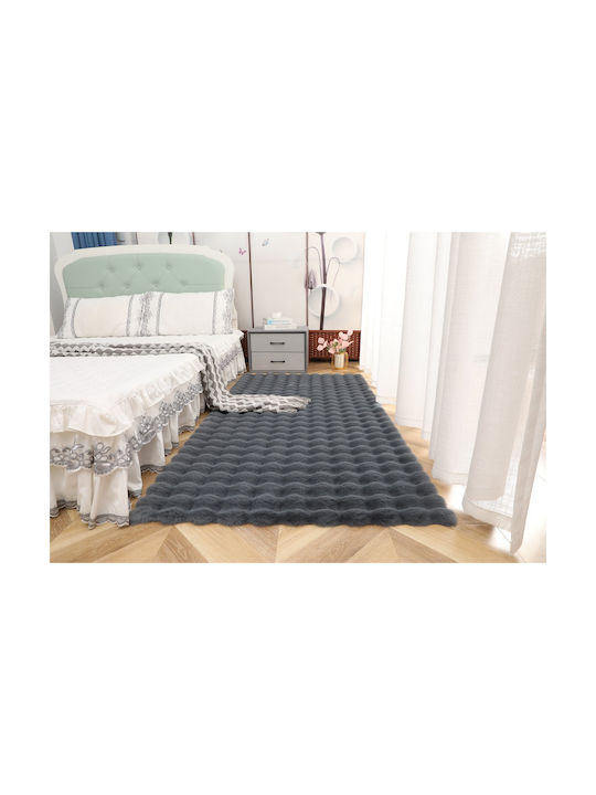 To megalo pazari Modern Bedroom Rugs Set Dark Grey TMP-3655 3pcs
