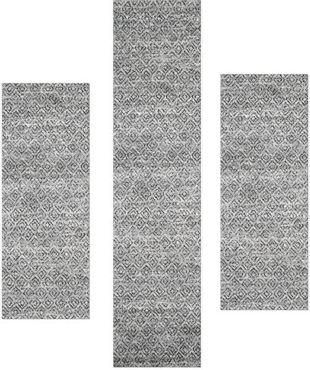 Decostar Pixel-s 9573-195 Σετ Χαλιά Κρεβατοκάμαρας Γκρι DE172305 3τμχ