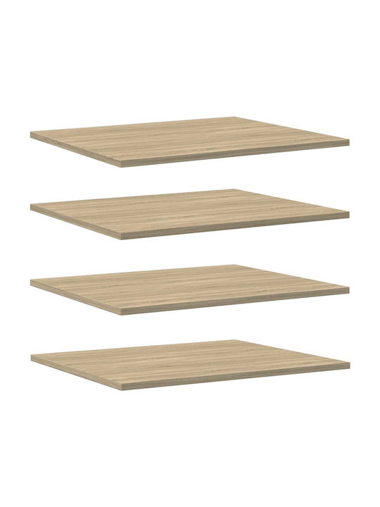 vidaXL Rectangular Bookcase Shelf made of Chipboard Sonoma 60x50x1.5cm 805273 8 Pieces