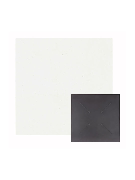 HomeMarkt Квадратна Повърхност На Масата HPL Бяла 80x80см HM5839.23