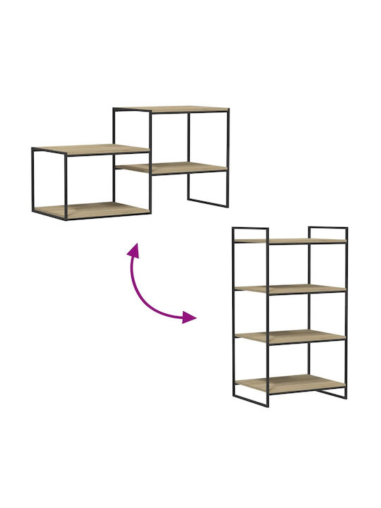 vidaXL Rectangular Bookcase Shelf made of Chipboard Sonoma 60x50x1.5cm 805273 8 Pieces