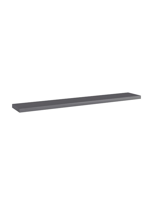 vidaXL Raft Rectangular De Bibliotecă Din Placă Din Lemn Agregat Gri 60x10cm 805216 4 Bucăți