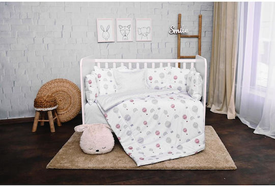 Lorelli Crib Set Balloons Grey Balloons