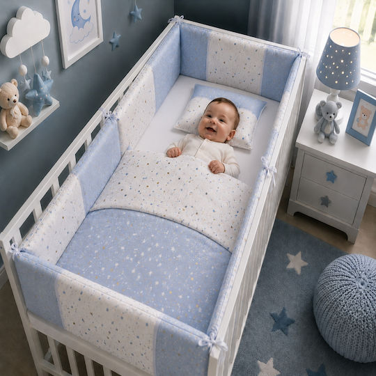 Kamtex Baby Σετ Κούνιας Σιέλ 7τμχ