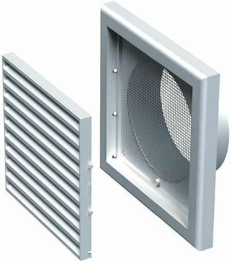 Vents Περσίδα Εξαερισμού 10x10cm Τετράγωνη με Σίτα