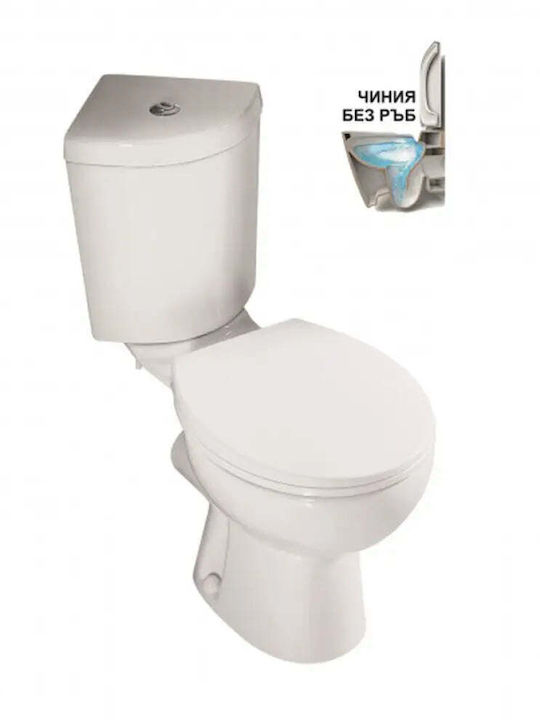 Inter Ceramic Toaletă de podea cu sistem de descărcare