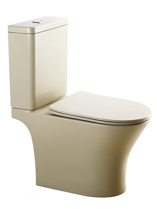 Inter Ceramic ICC 7937 Λεκάνη Δαπέδου με Καζανάκι Μπεζ
