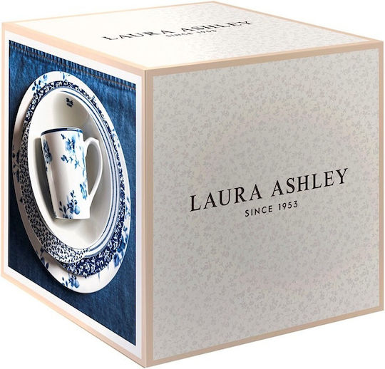 Laura Ashley Blueprint White Porcelain Dinnerware Set 12pcs
