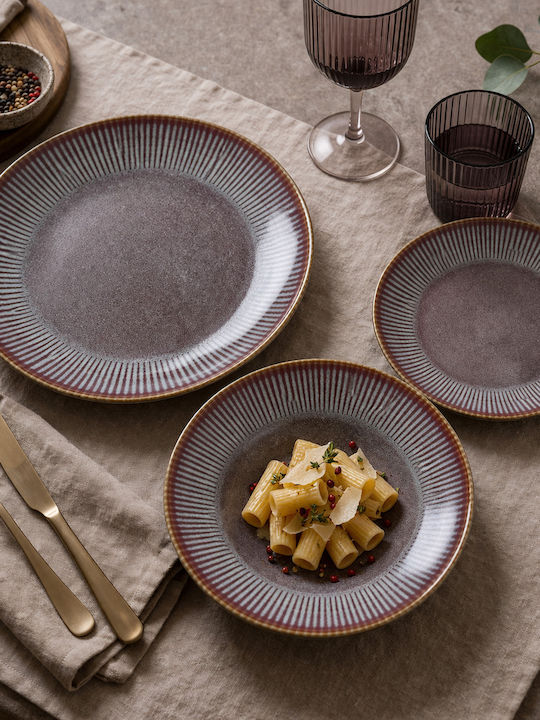 Cryspo Trio Gray Ceramic Dinnerware Set 20pcs