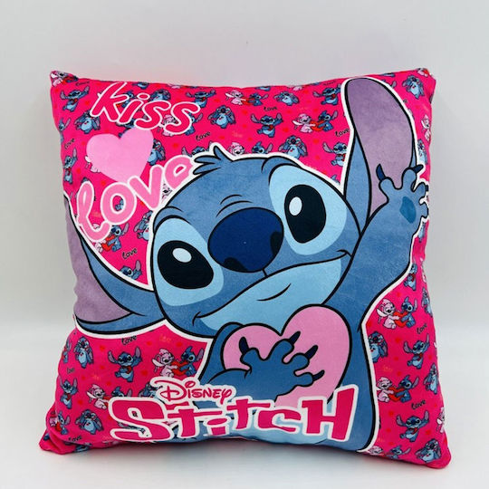 Disney Παιδικό Διακοσμητικό Μαξιλάρι Stitch Ροζ 38x38εκ.