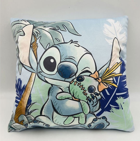 Disney Παιδικό Διακοσμητικό Μαξιλάρι Stitch Μπλε 38x38εκ.