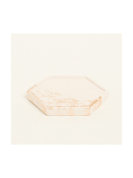 Beauty Home Coaster Ceramic Gold 9x10cm 1pcs Beauty Home Coaster Ceramic Gold 9x10cm 1pcs