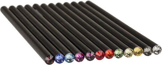 Pencil Black Petradi Svarofksi 12 Gemstone Colours 06530050 Artelibre
