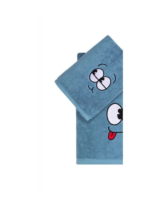 Kentia Set of Baby Towels 2pcs Rodney Light Blue Weight 450gr/m²